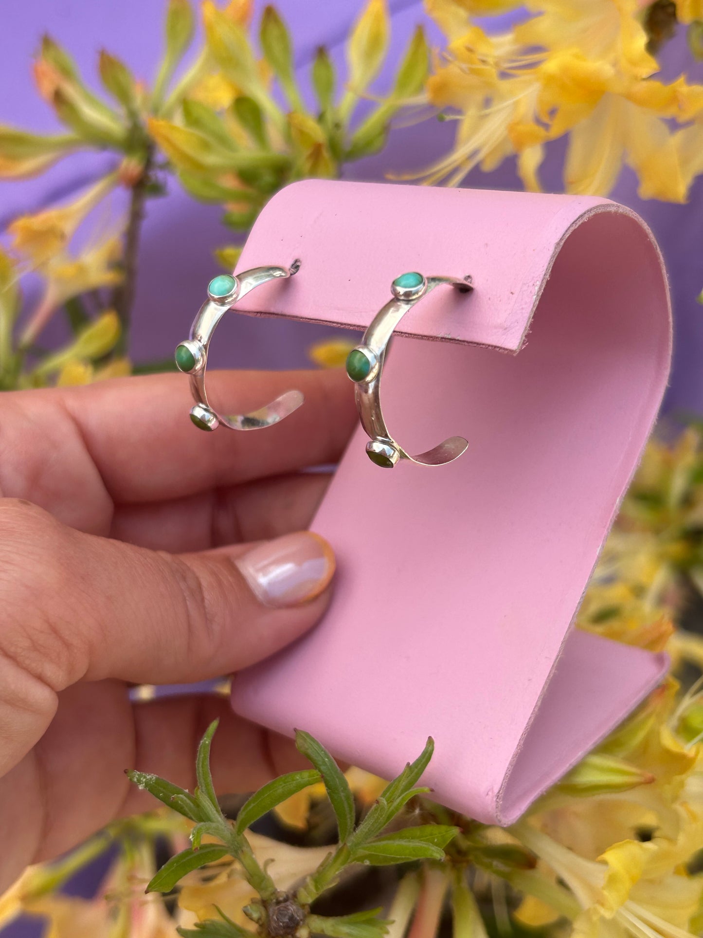 Sonoran Gold Turquoise Small Hoops