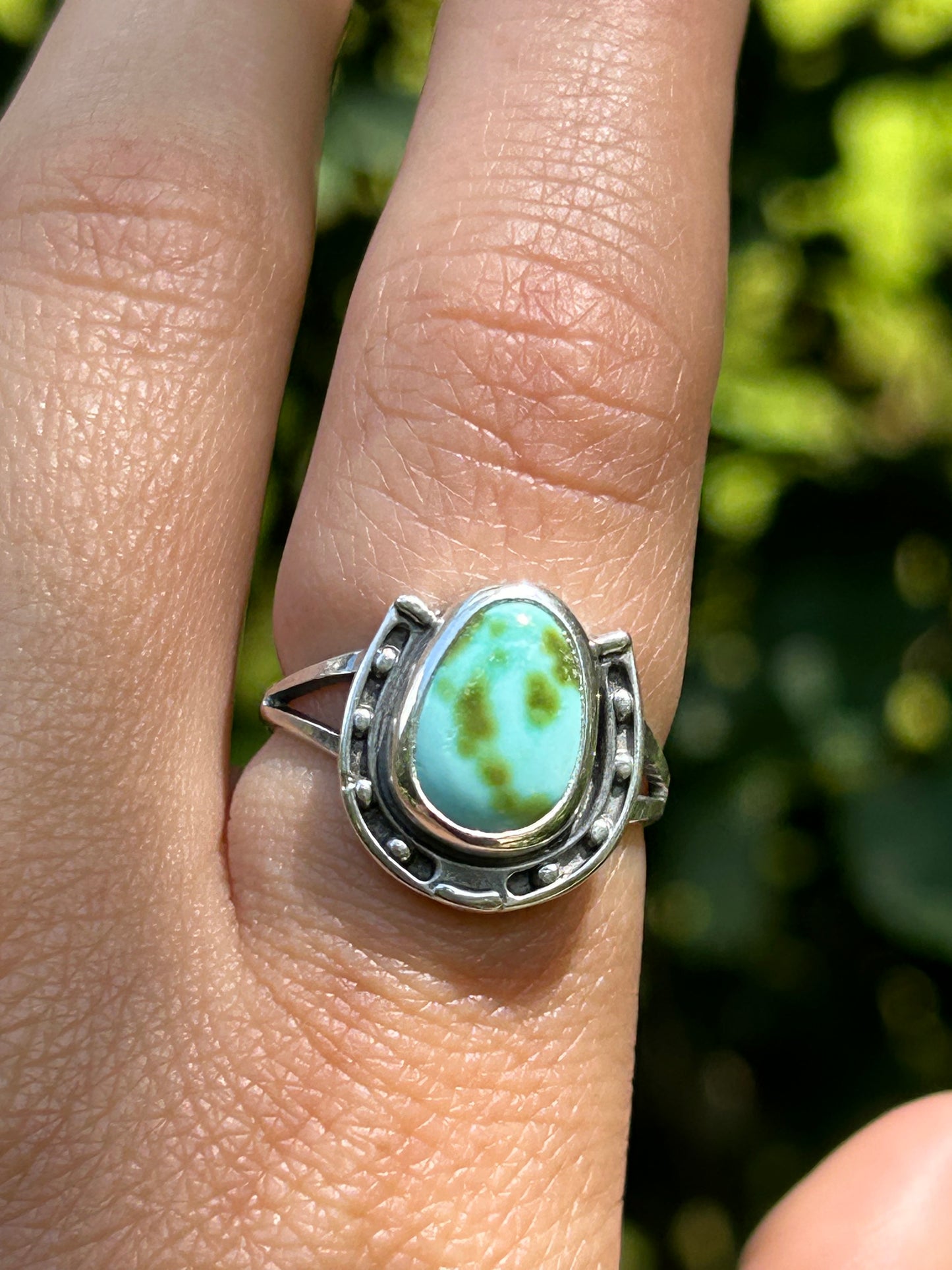Sonoran Gold Turquoise Horse Shoe Ring Size 7