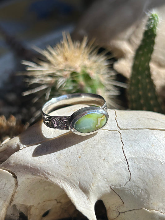 Palomino Turquoise Size 6.5 Engraved Band Ring