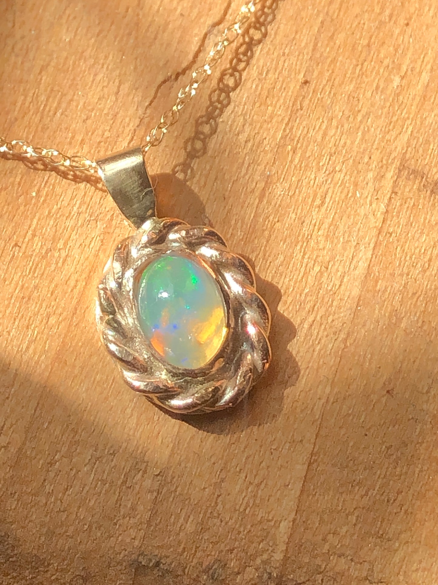 Natural Opal set in 10k gold