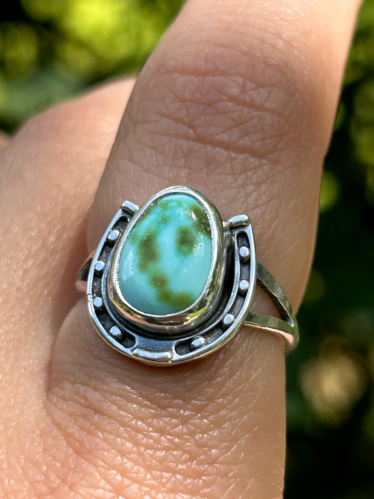 Sonoran Gold Turquoise Horse Shoe Ring Size 7