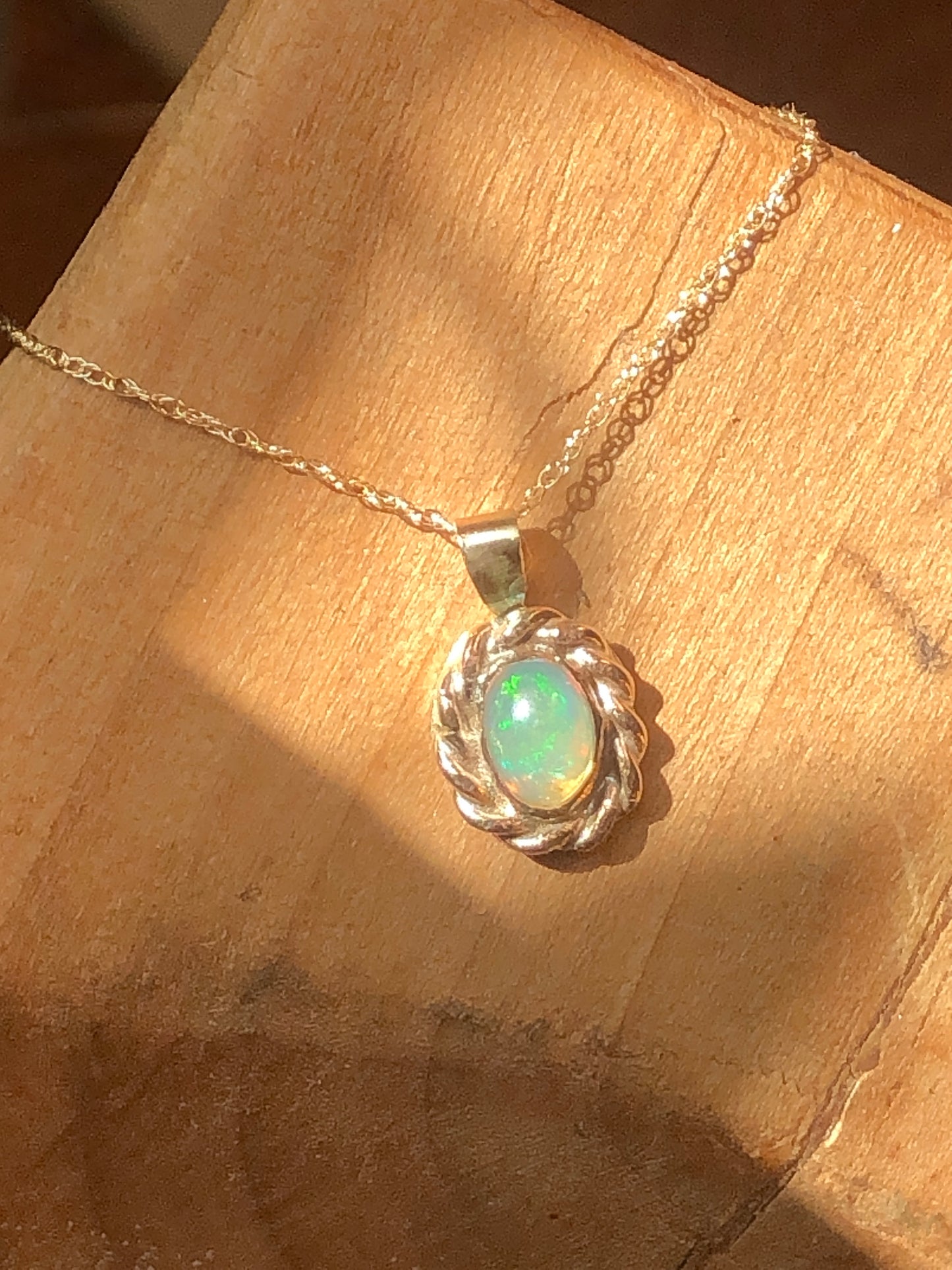 Natural Opal set in 10k gold