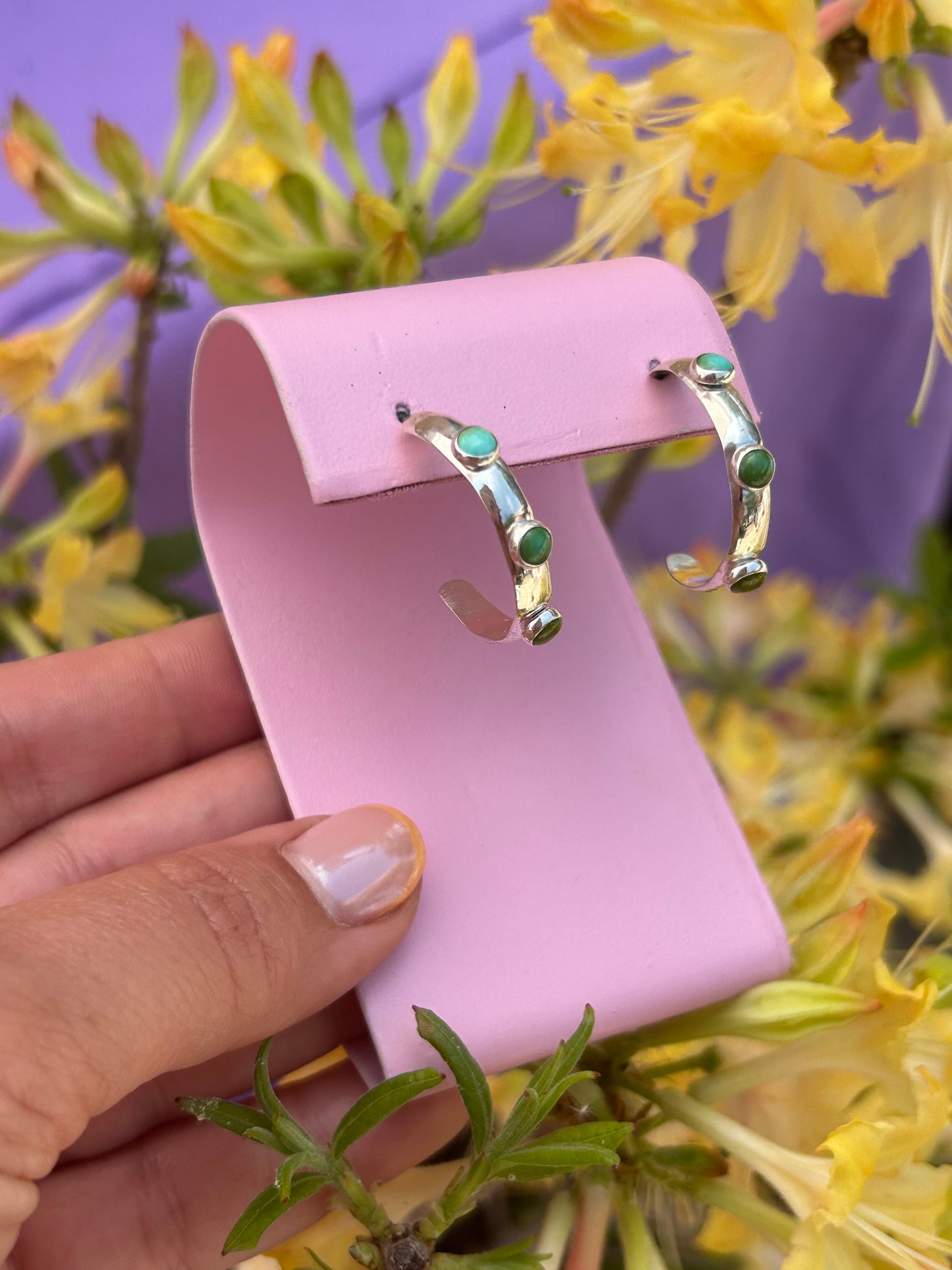 Sonoran Gold Turquoise Small Hoops