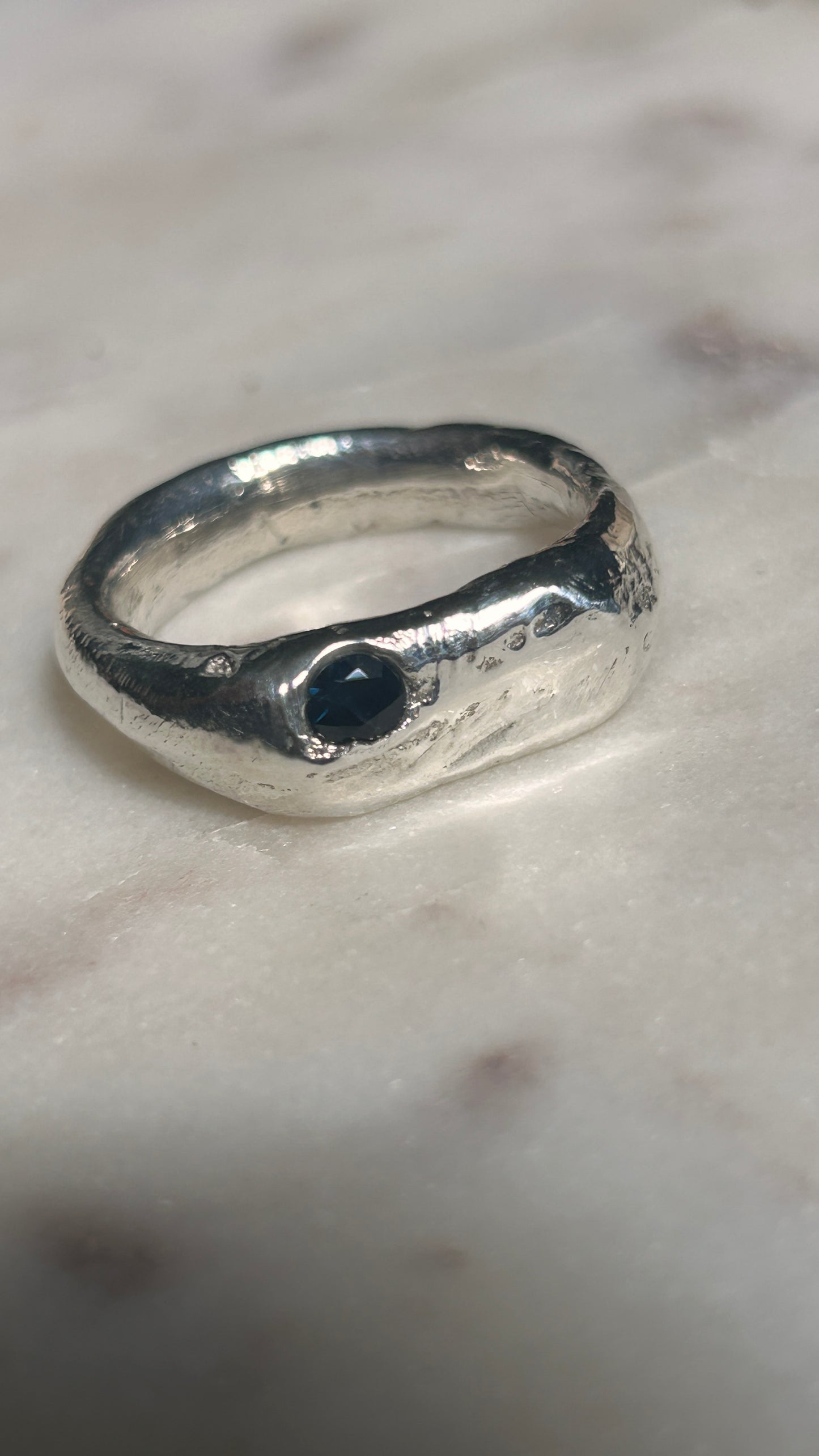 Blazar Sand Cast with Sapphire size 13.5