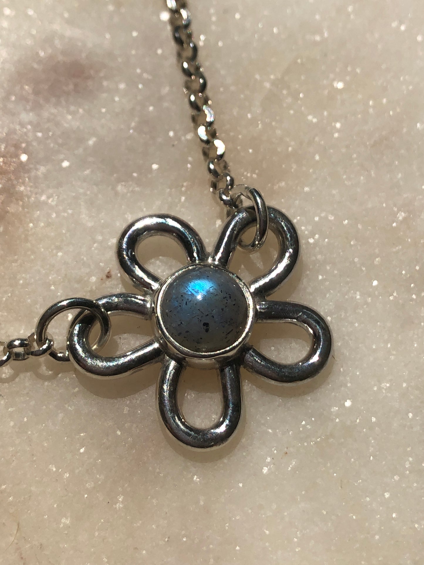 Labradorite Daisy Anklet