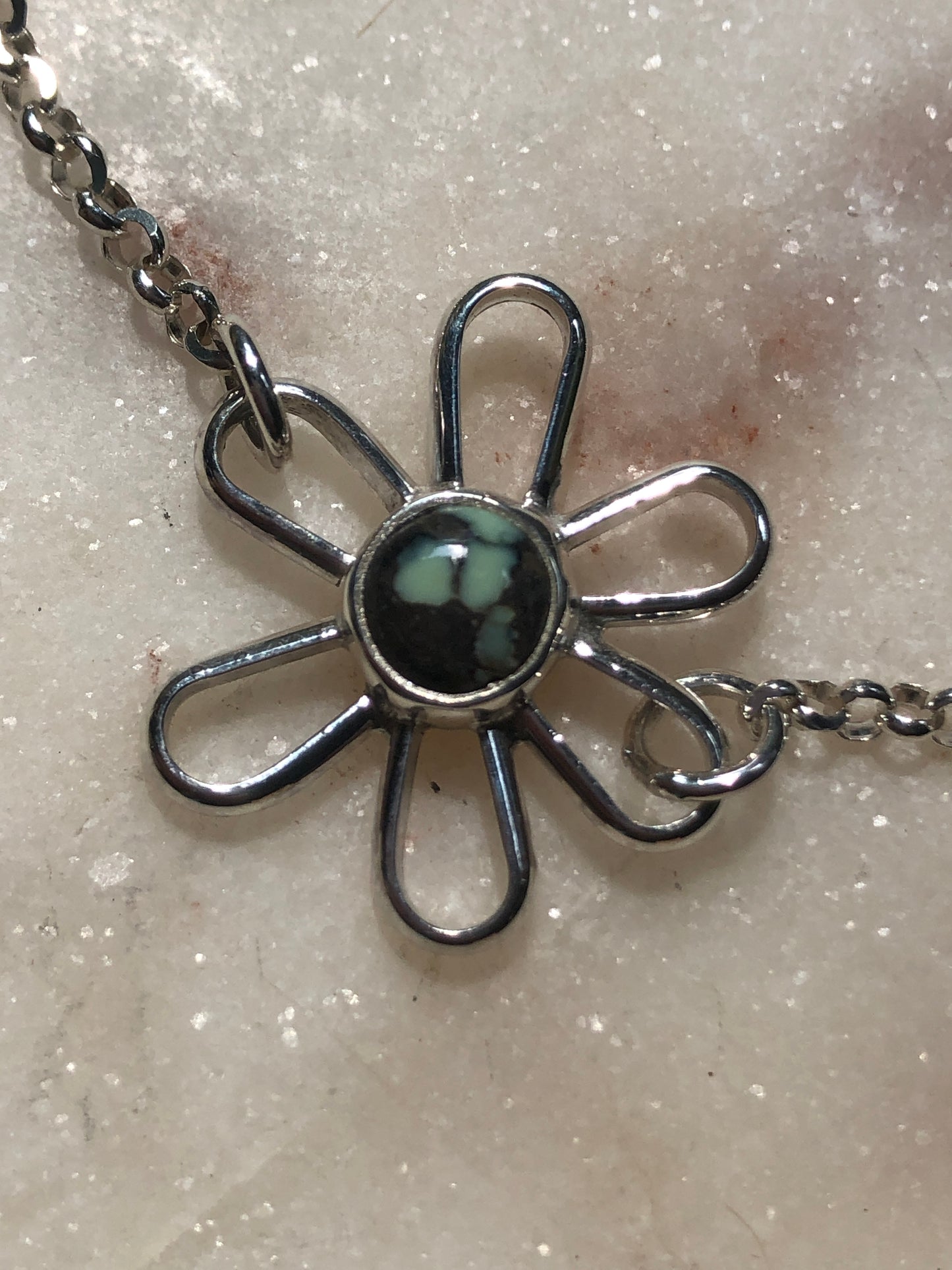 Poseidon Variscite Daisy Anklet
