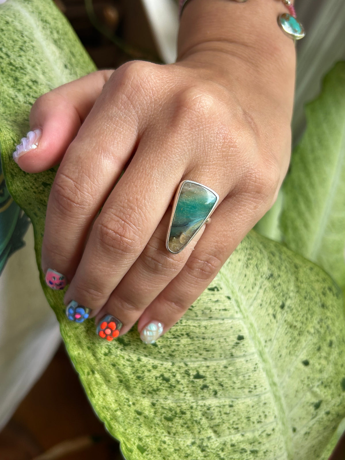 Indonesian Opalized Wood Ring size 6