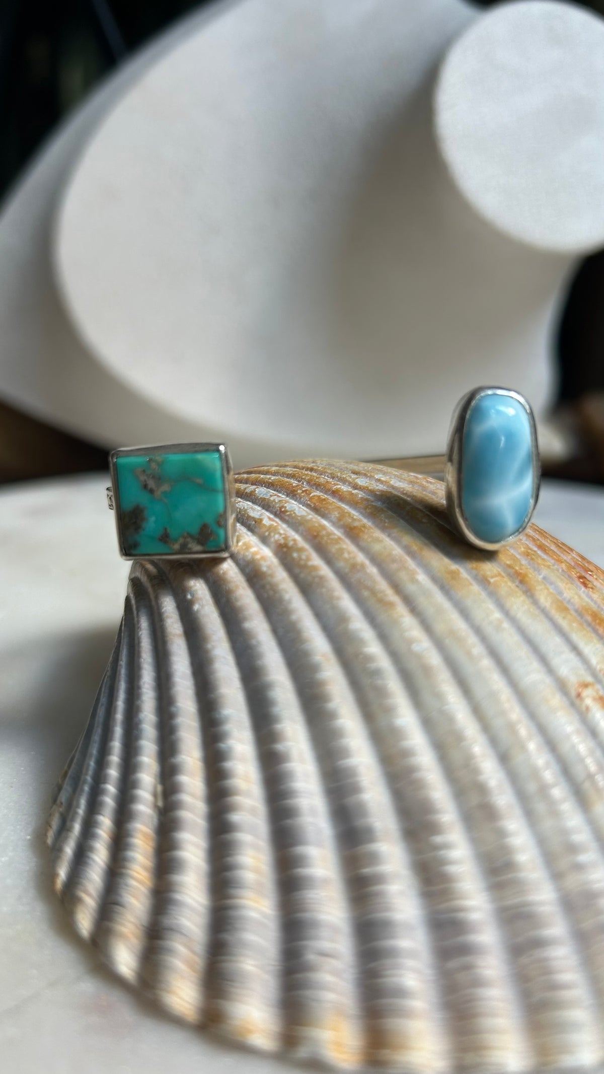 Turquoise & Larimar Cuff