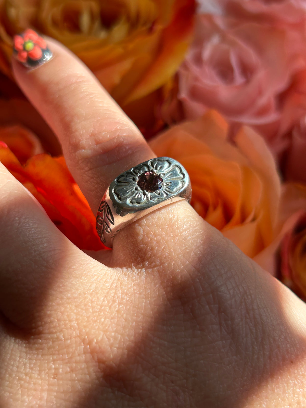 Blazar x HGJ Tourmaline Flower Signet