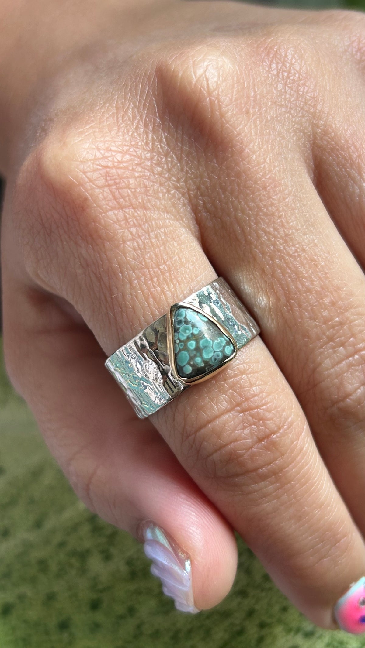 New Lander Variscite mixed metal size 10