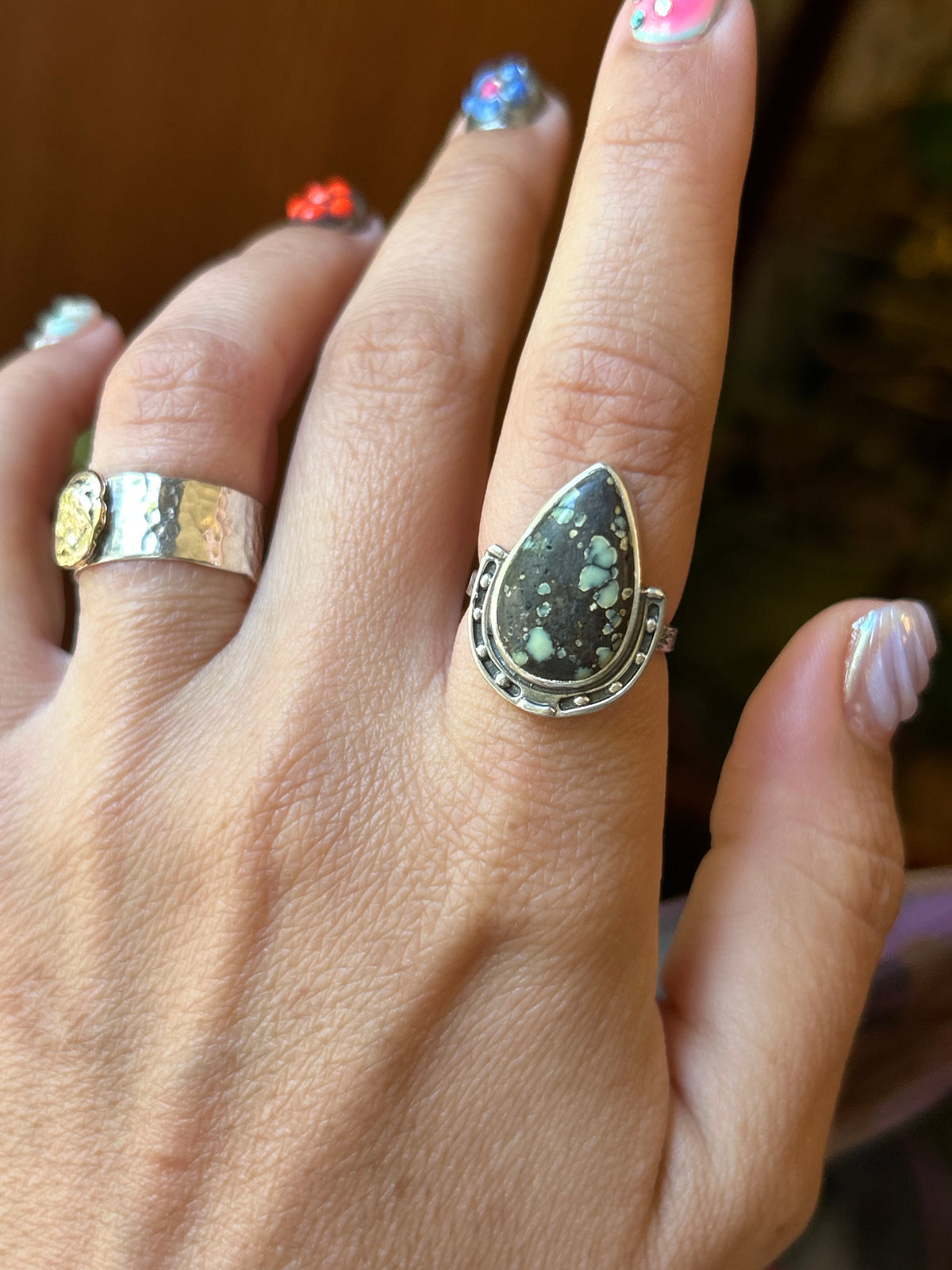 Variscite Horseshoe Ring size 7.5