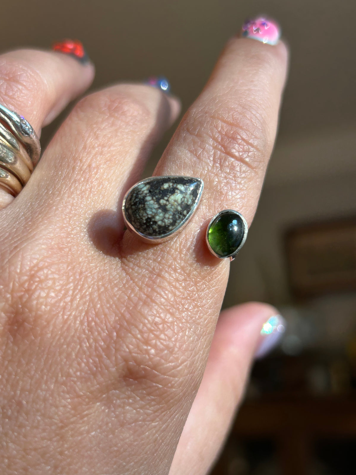 Variscite & Green Tourmaline size 6.5