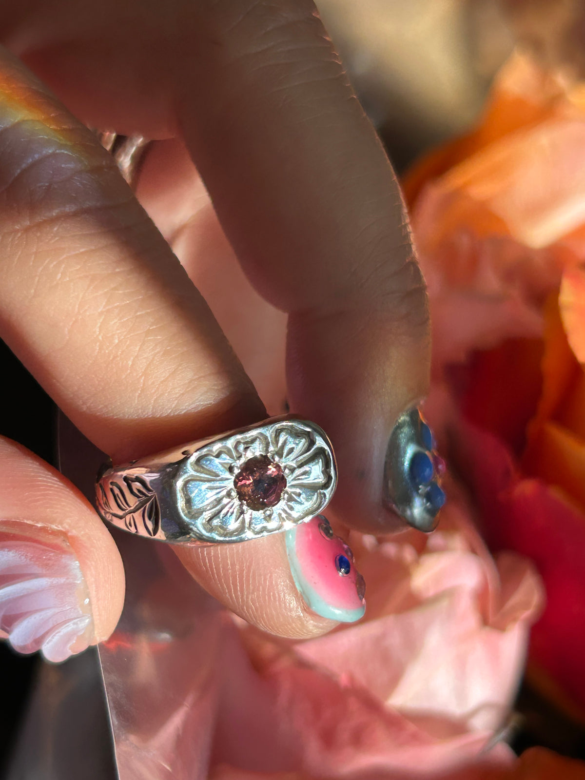 Blazar x HGJ Tourmaline Flower Signet