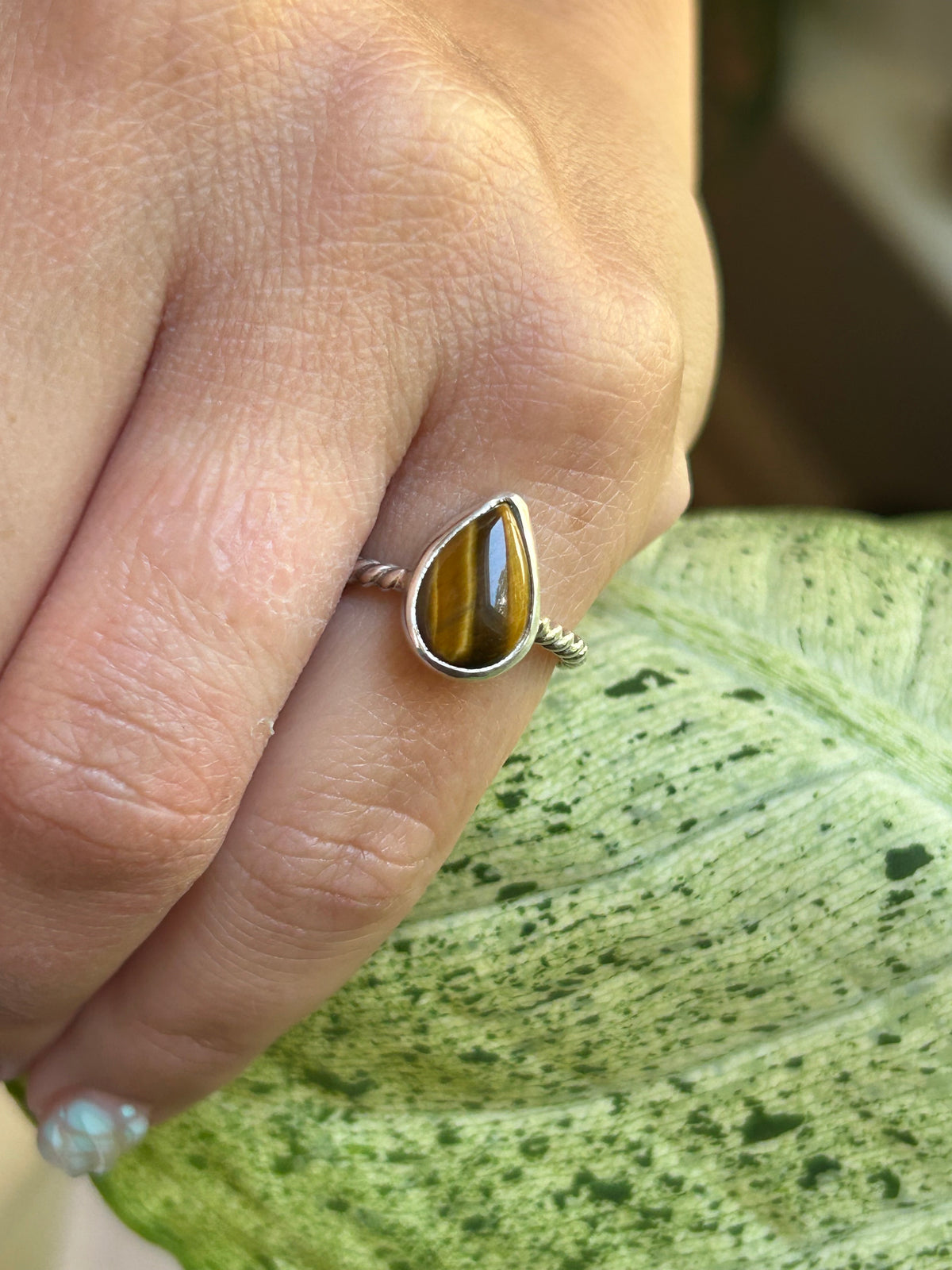 Tigers eye ring size 5.75