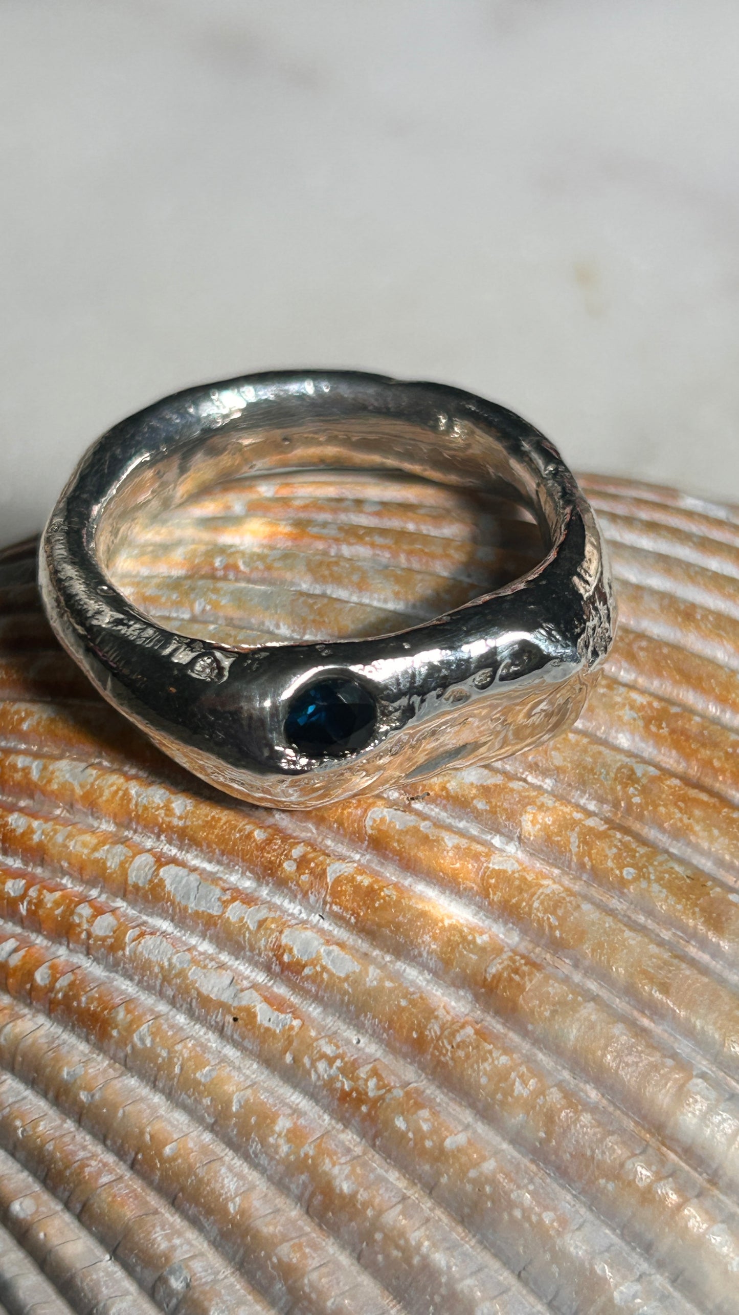 Blazar Sand Cast with Sapphire size 13.5