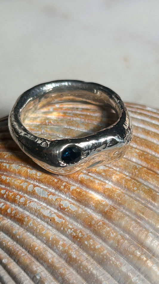 Blazar Sand Cast with Sapphire size 13.5