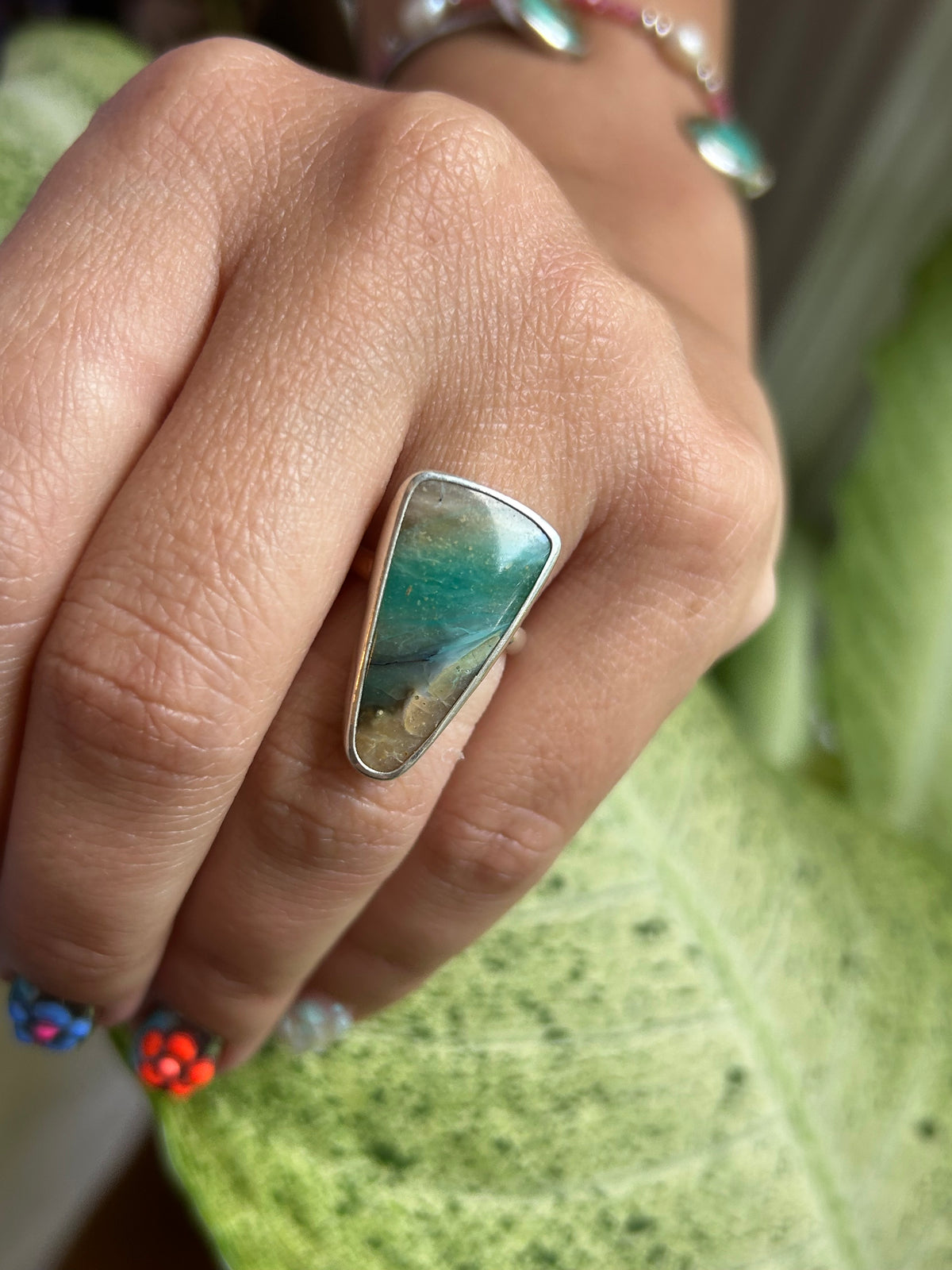 Indonesian Opalized Wood Ring size 6