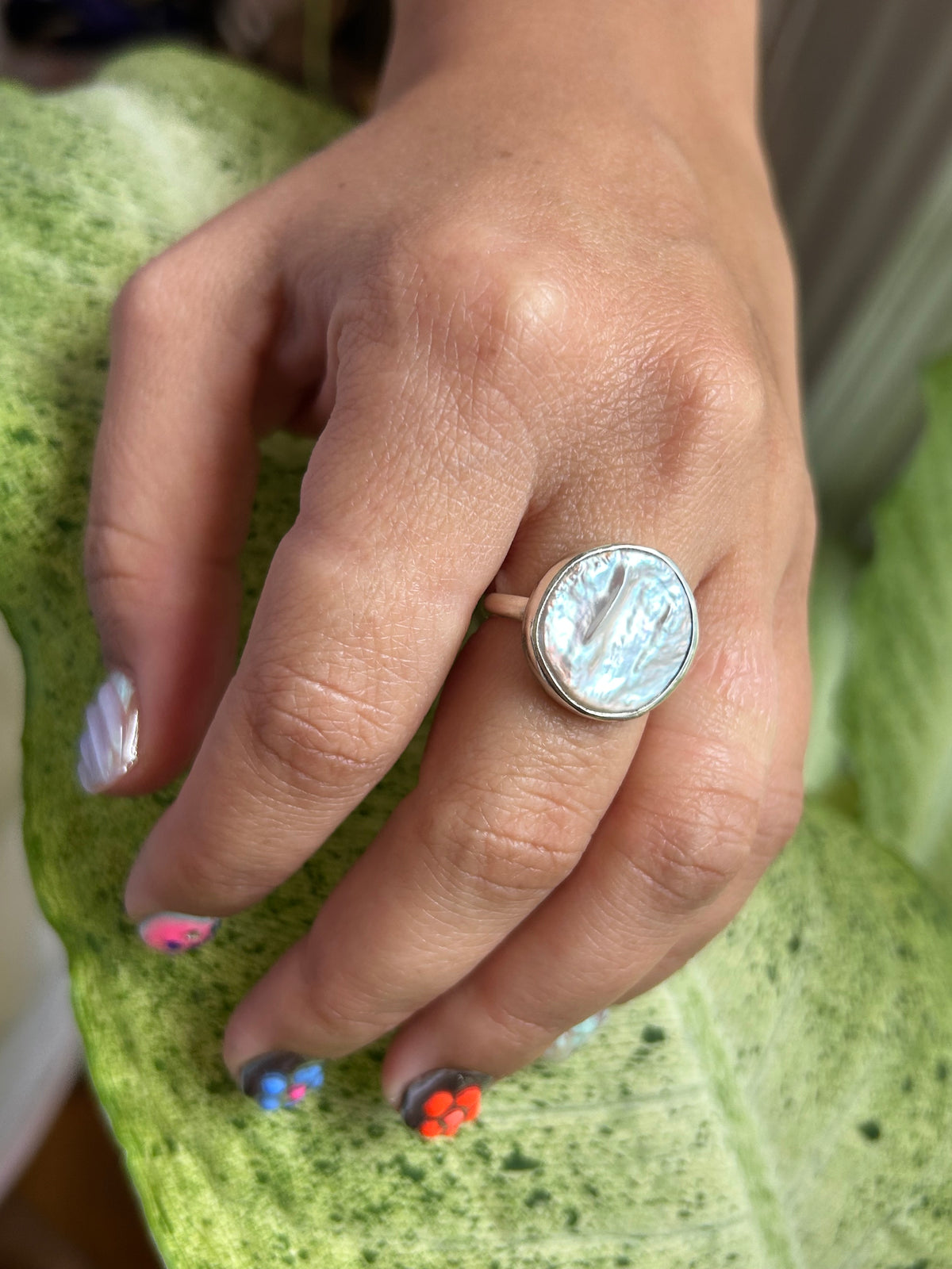 Large Freshwater Coin Pearl size 8