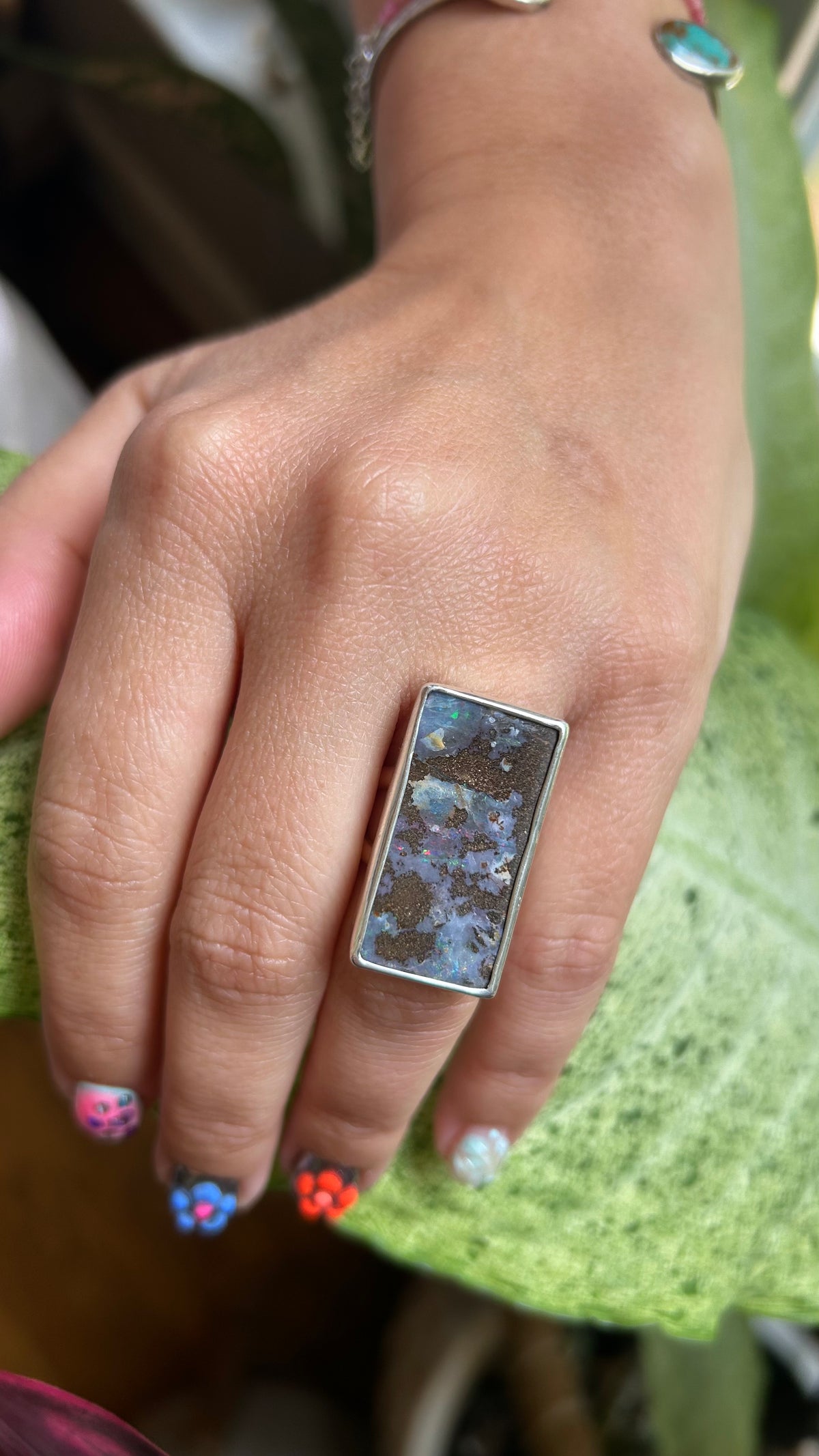 Large Boulder Opal Ring Size 6