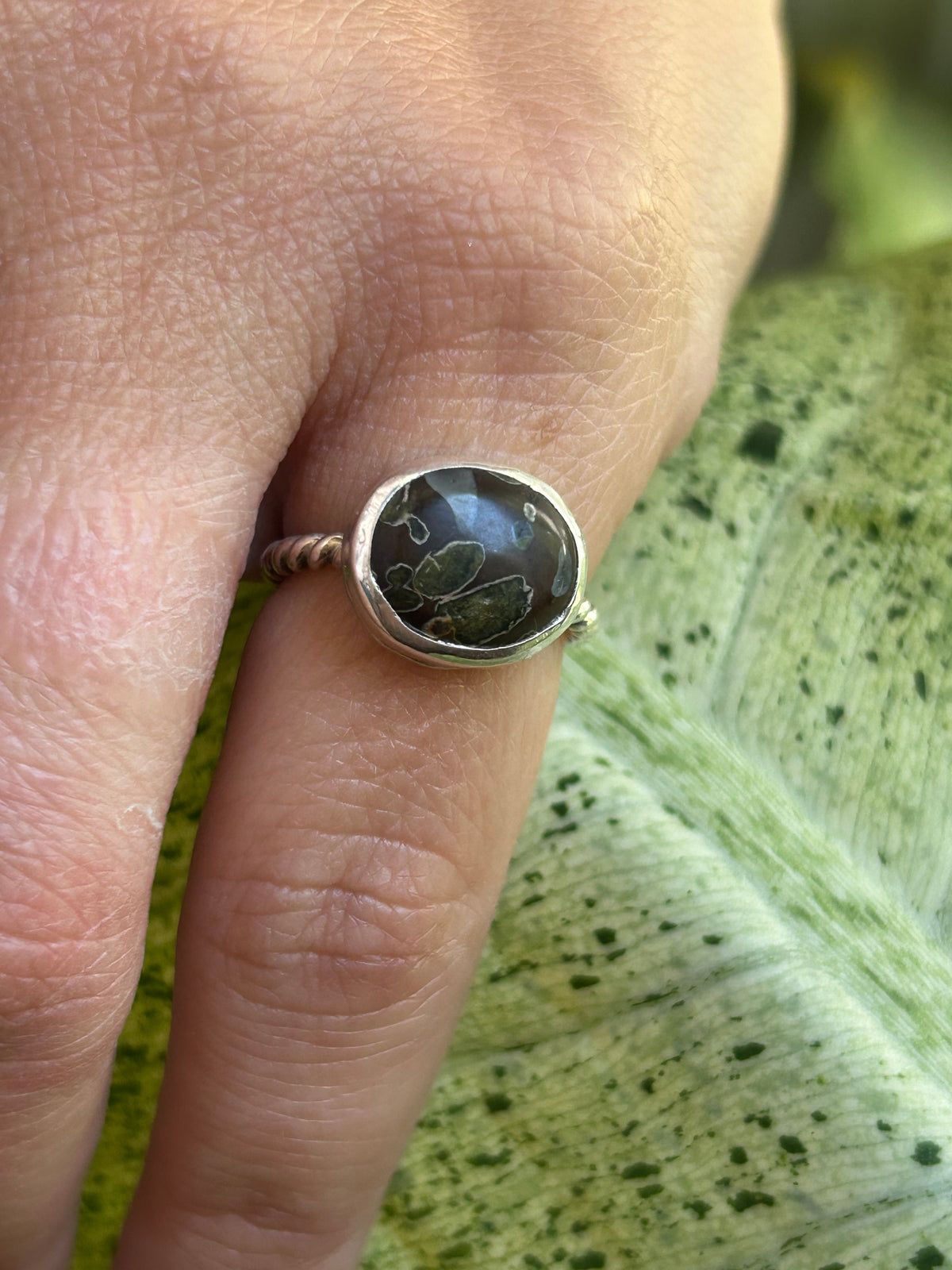 Lilypad Jasper Ring size 5