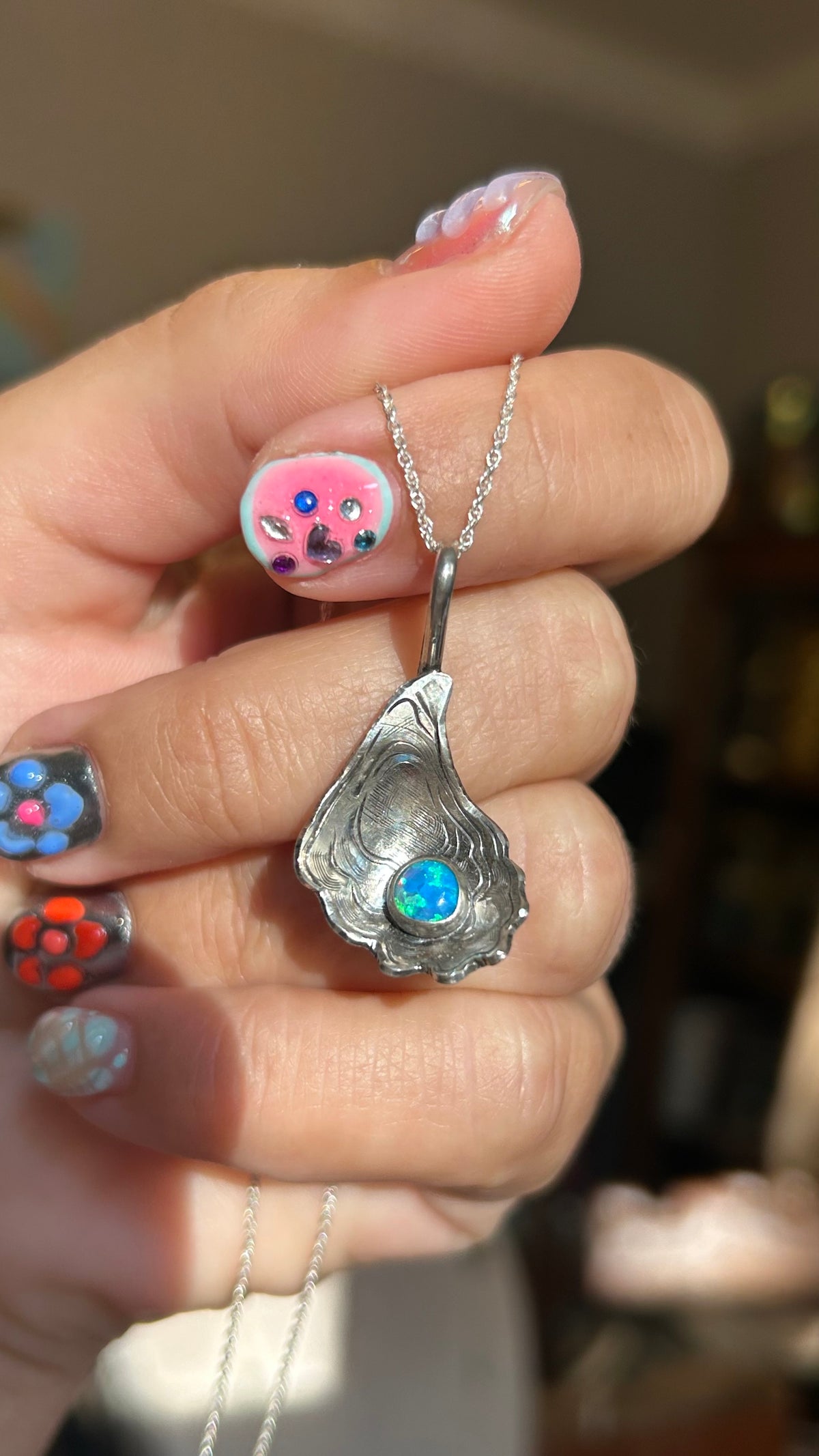 Sterling Engraved Oyster