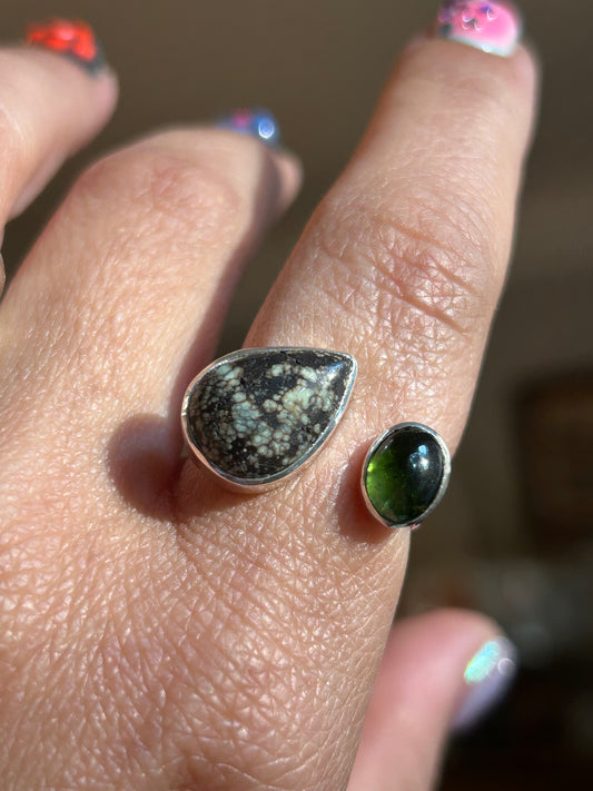 Variscite & Green Tourmaline size 6.5
