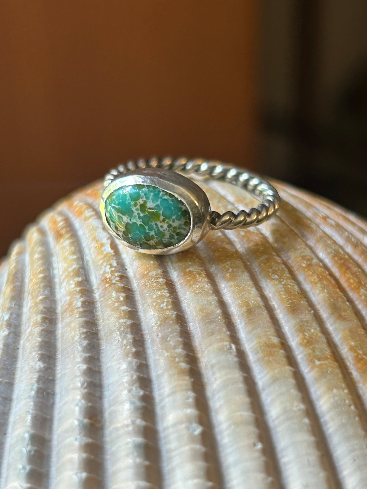 Sonoran gold turquoise ring Size 5