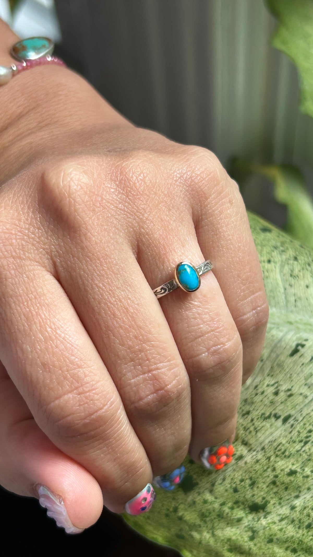 Mixed metal Turquoise size 6