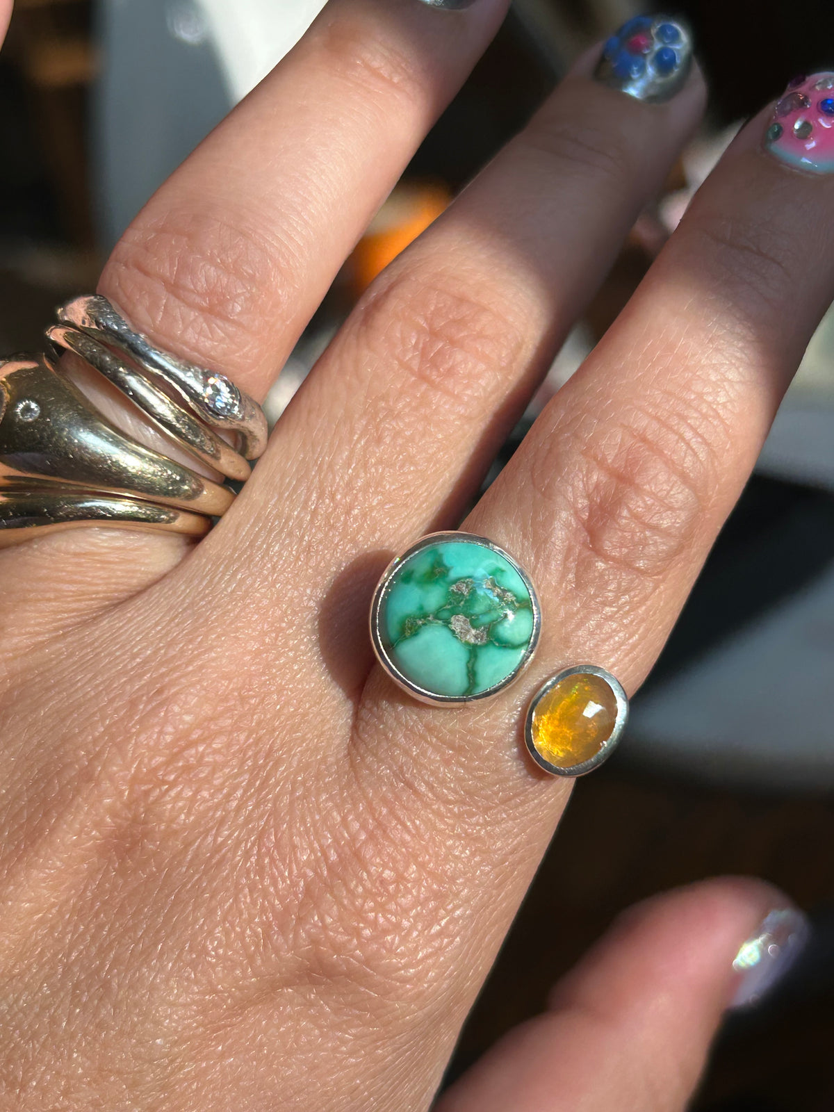 Emerald Valley Turquoise & fire opal