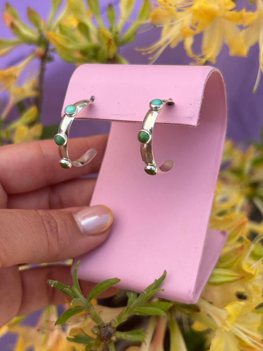 Sonoran Gold Turquoise Small Hoops