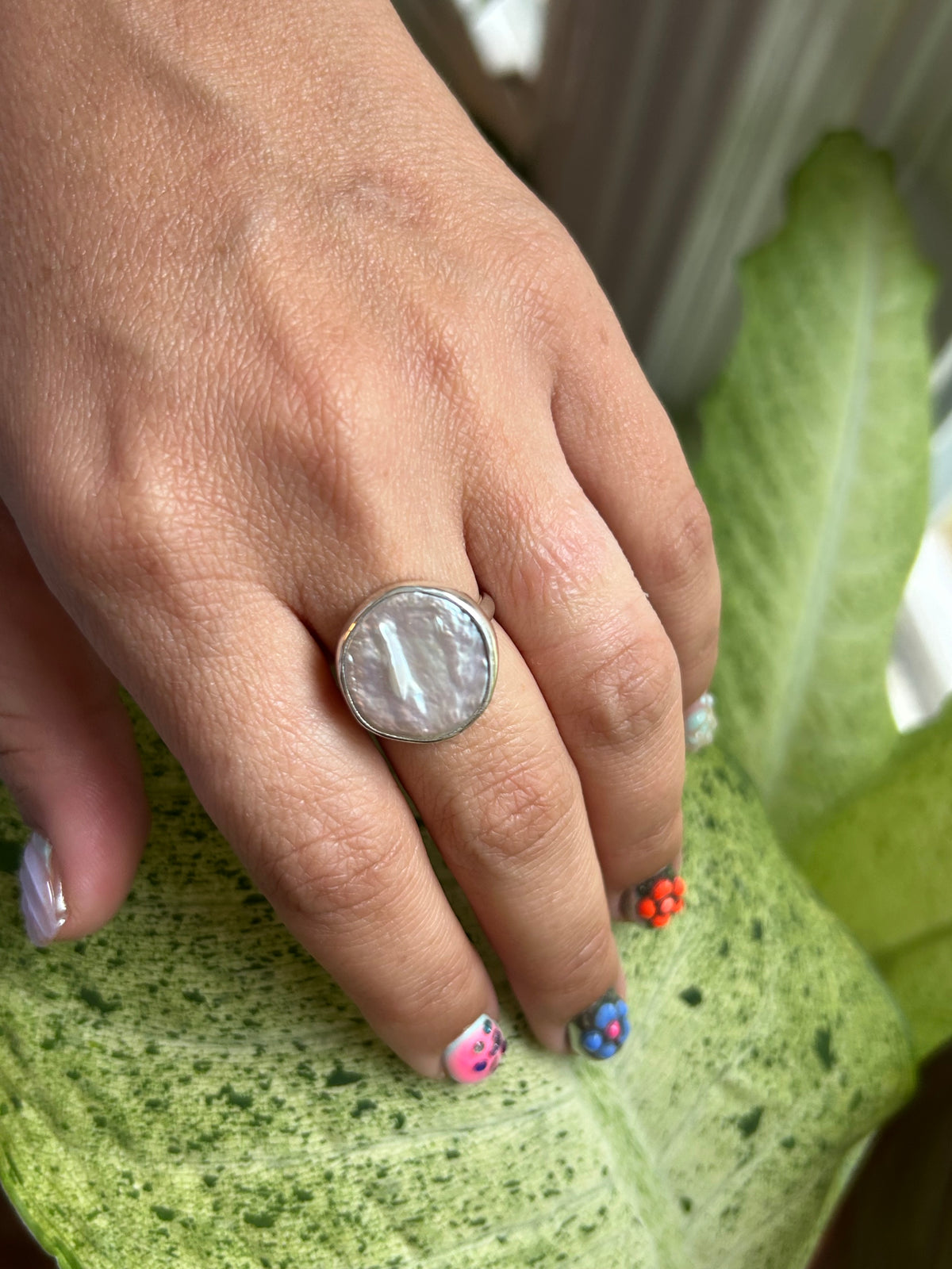 Large Freshwater Coin Pearl size 8