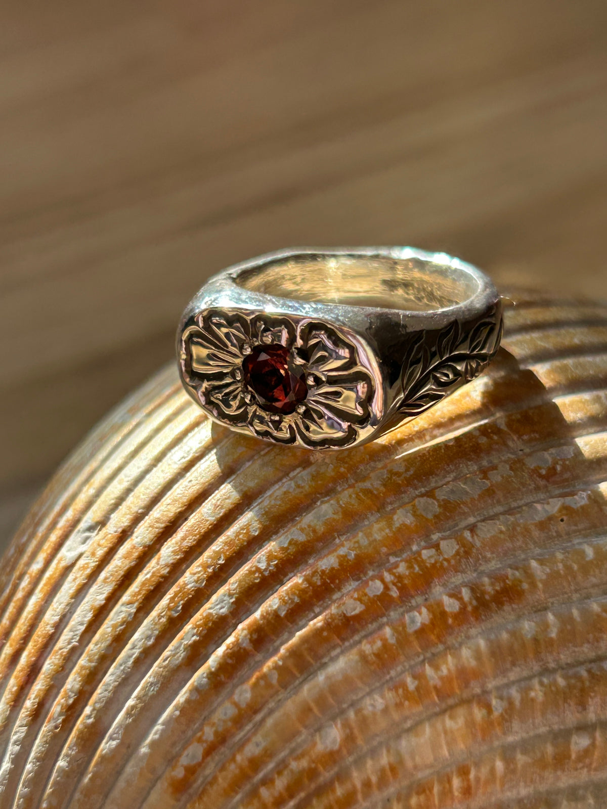 Blazar x HGJ Tourmaline Flower Signet