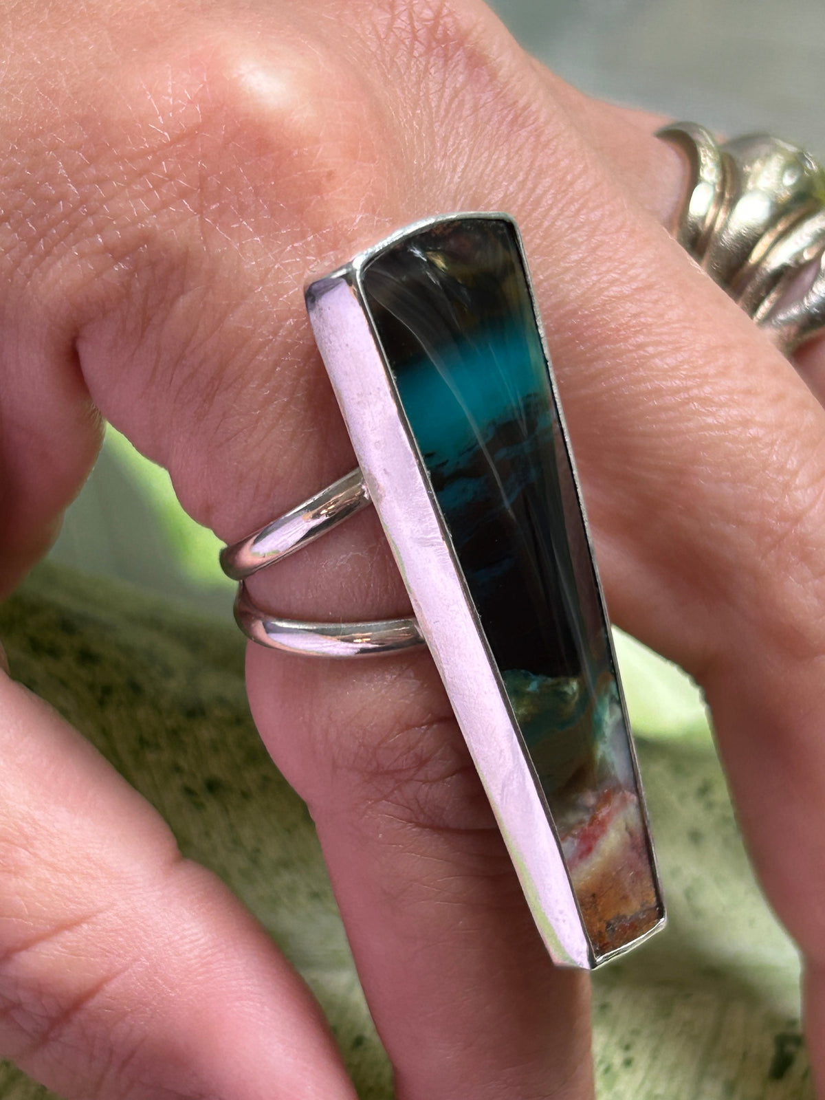 Indonesian Opalized Wood Ring Size 8