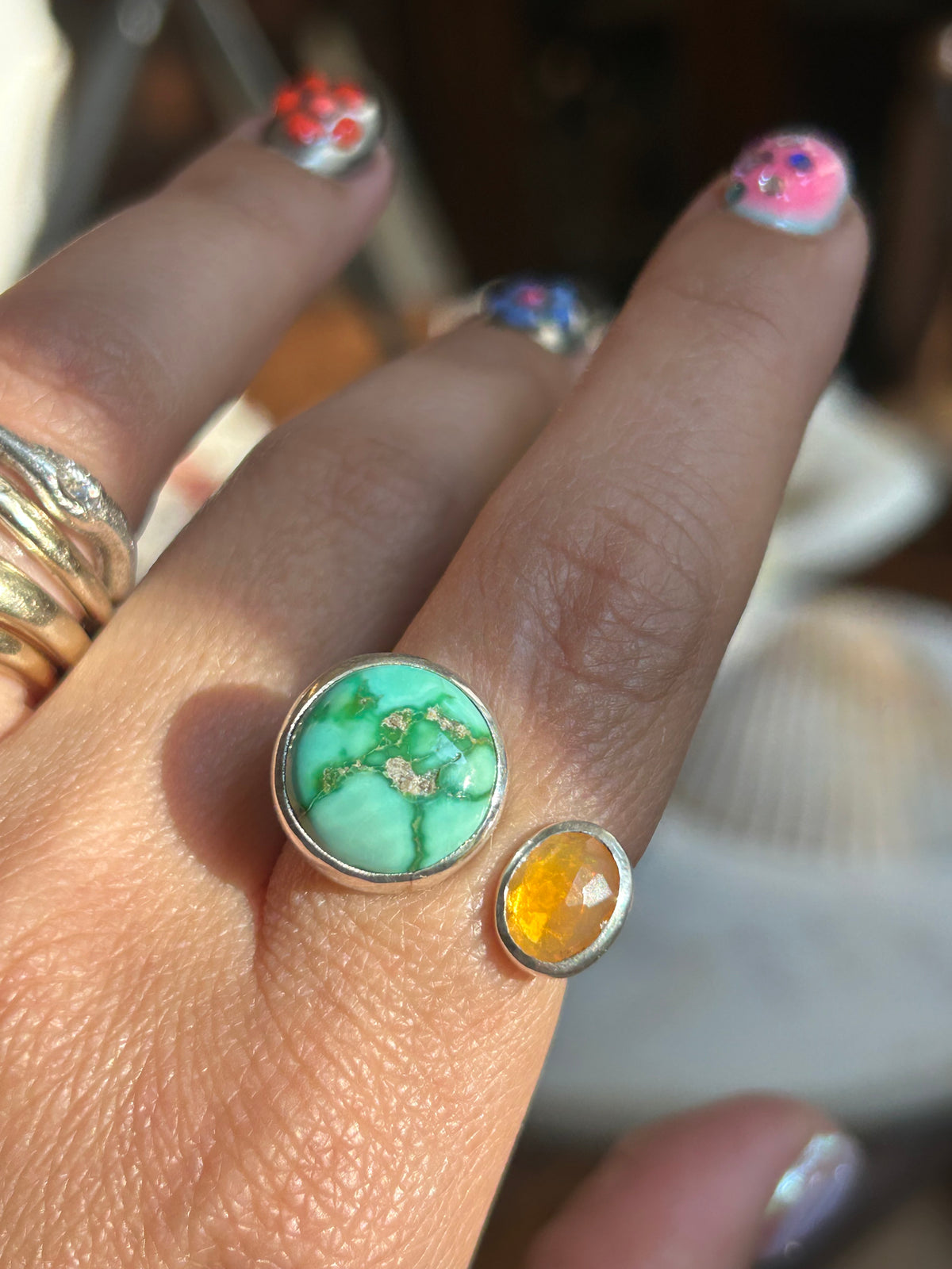Emerald Valley Turquoise & fire opal