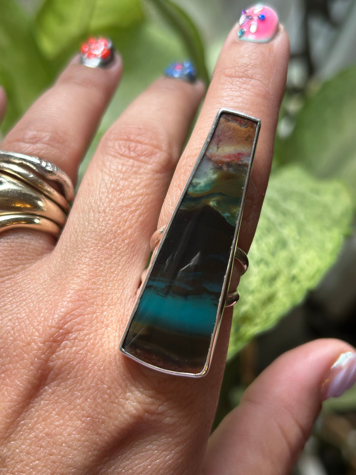 Indonesian Opalized Wood Ring Size 8