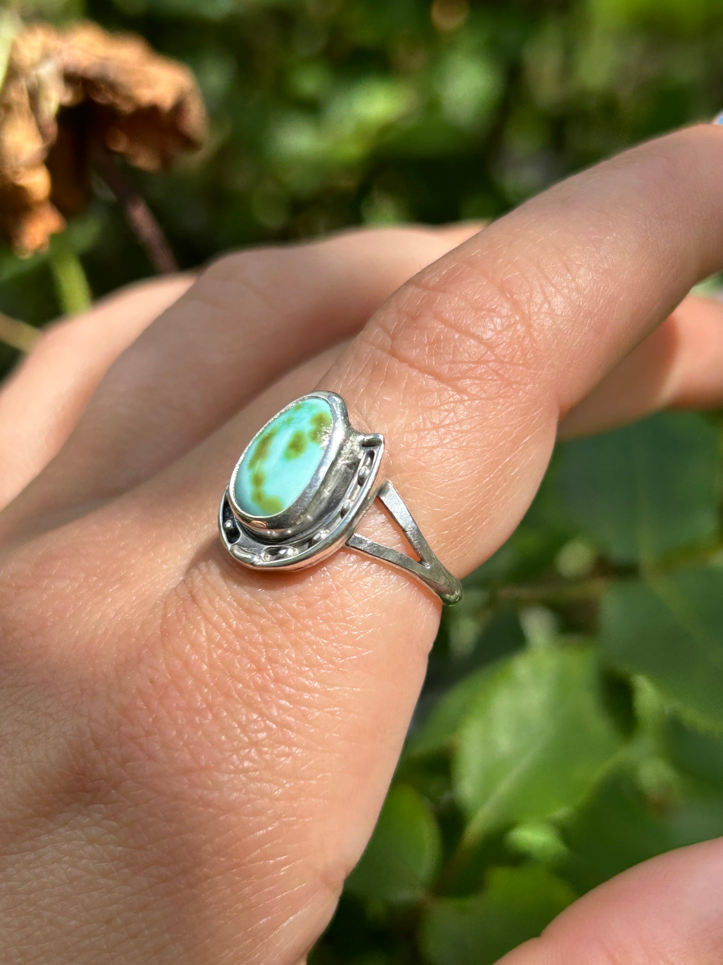 Sonoran Gold Turquoise Horse Shoe Ring Size 7