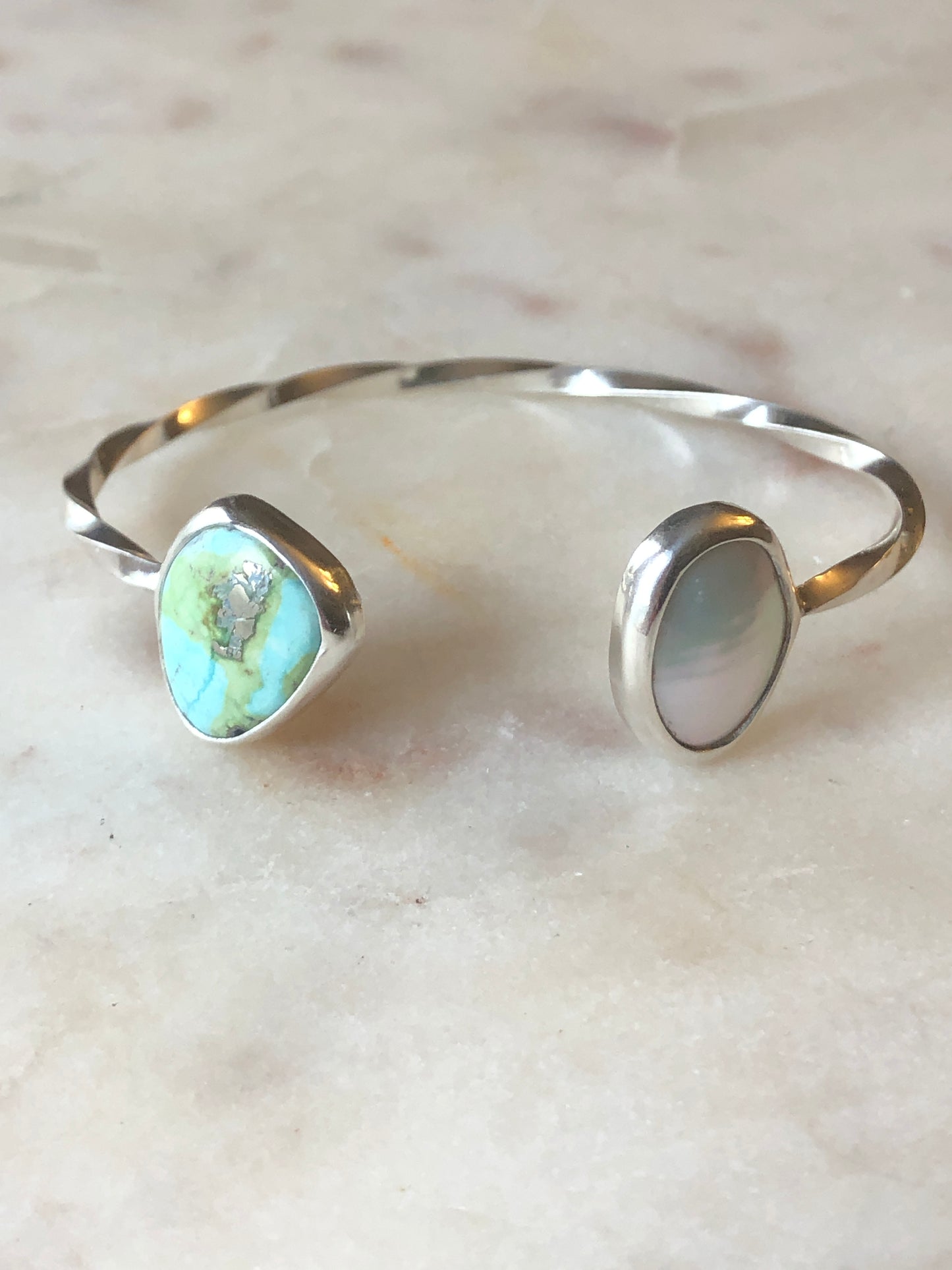 Sonoran Gold and Mother of Pearl Adjustable Cuff #2