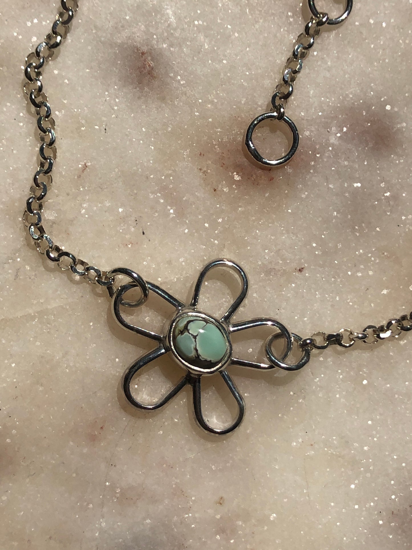 Golden Hills Turquoise Daisy Anklet